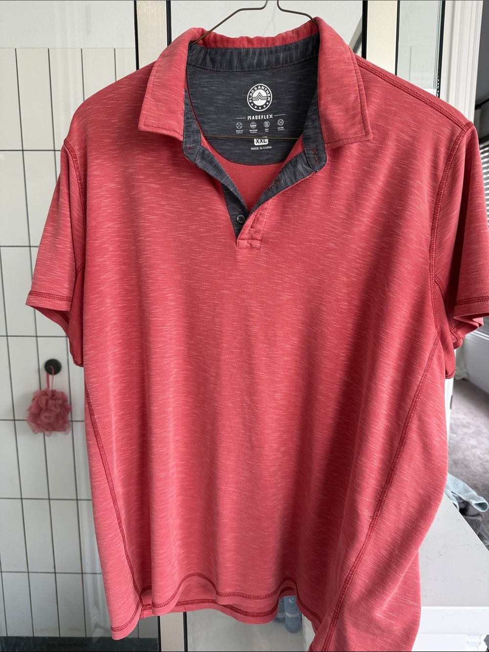 Flag & Anthem Coral Red Short Sleeve Polo